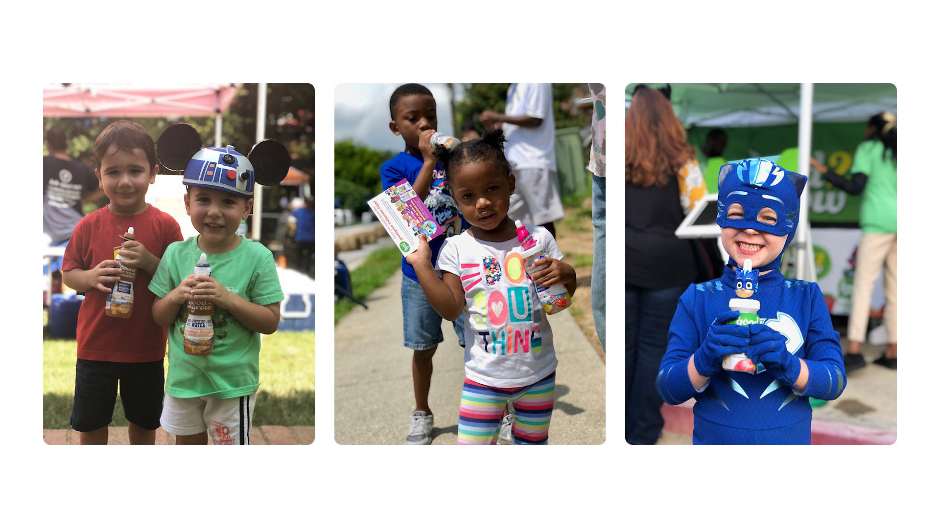 Children at a good2grow experiential event