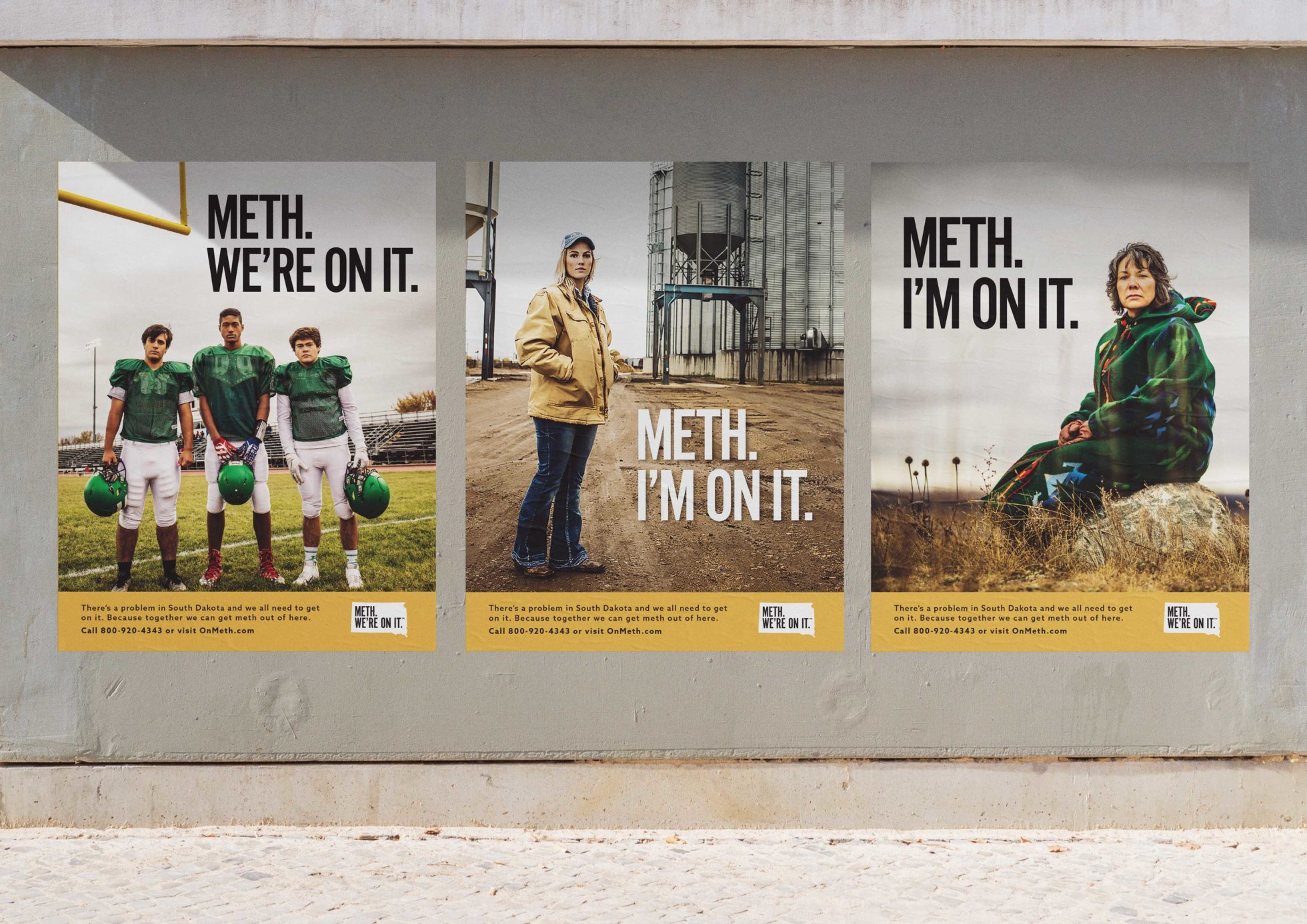 Meth. We're On It. posters for South Dakota Department of Social Services