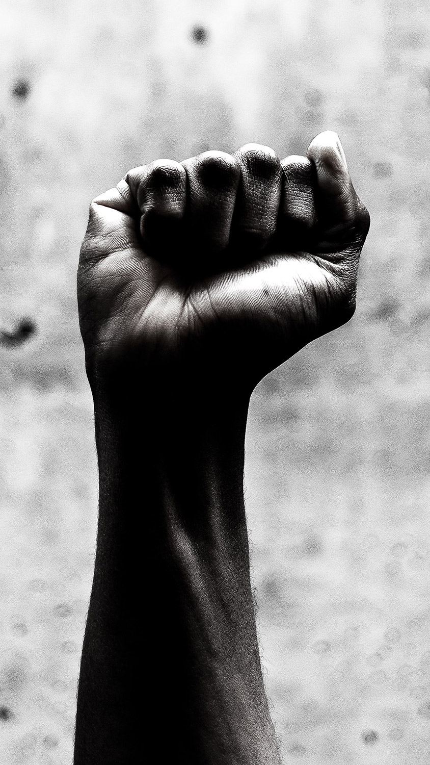 Black lives matter arm symbol
