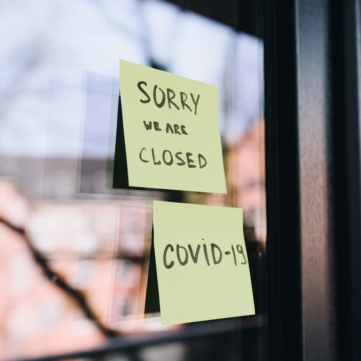 Sorry we are closed COVID-19 sticky notes