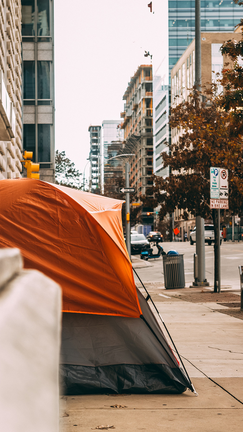 Tents downtown