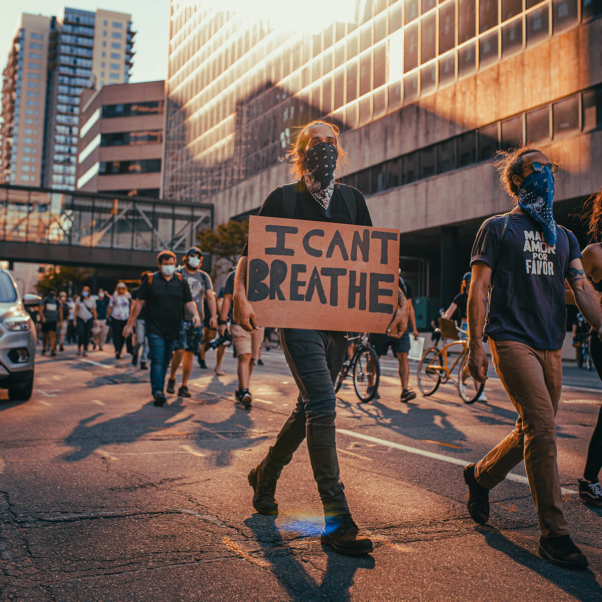I can't breathe sign protest