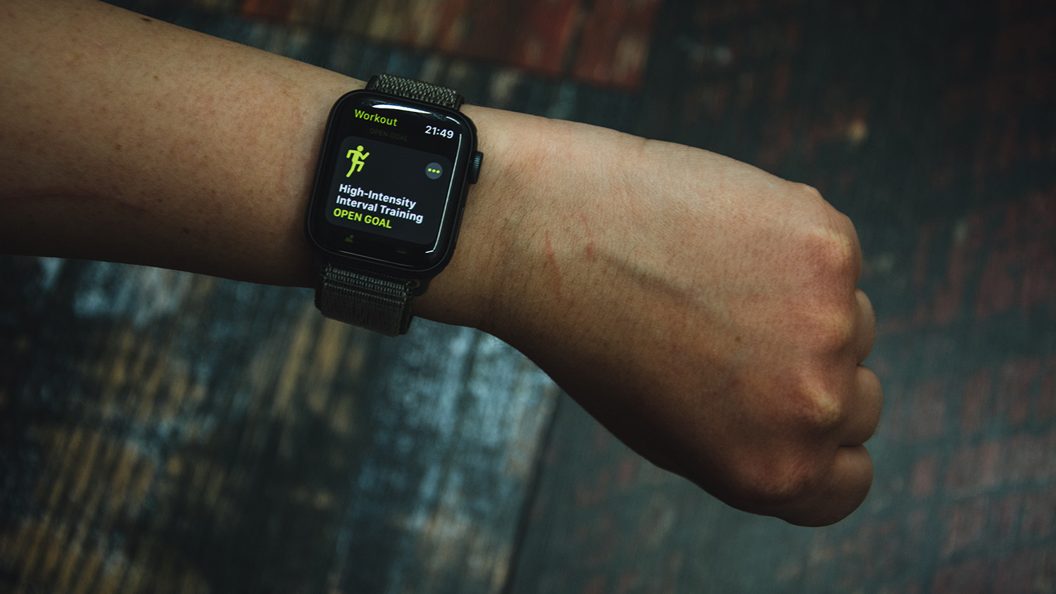 Apple watch on workout app