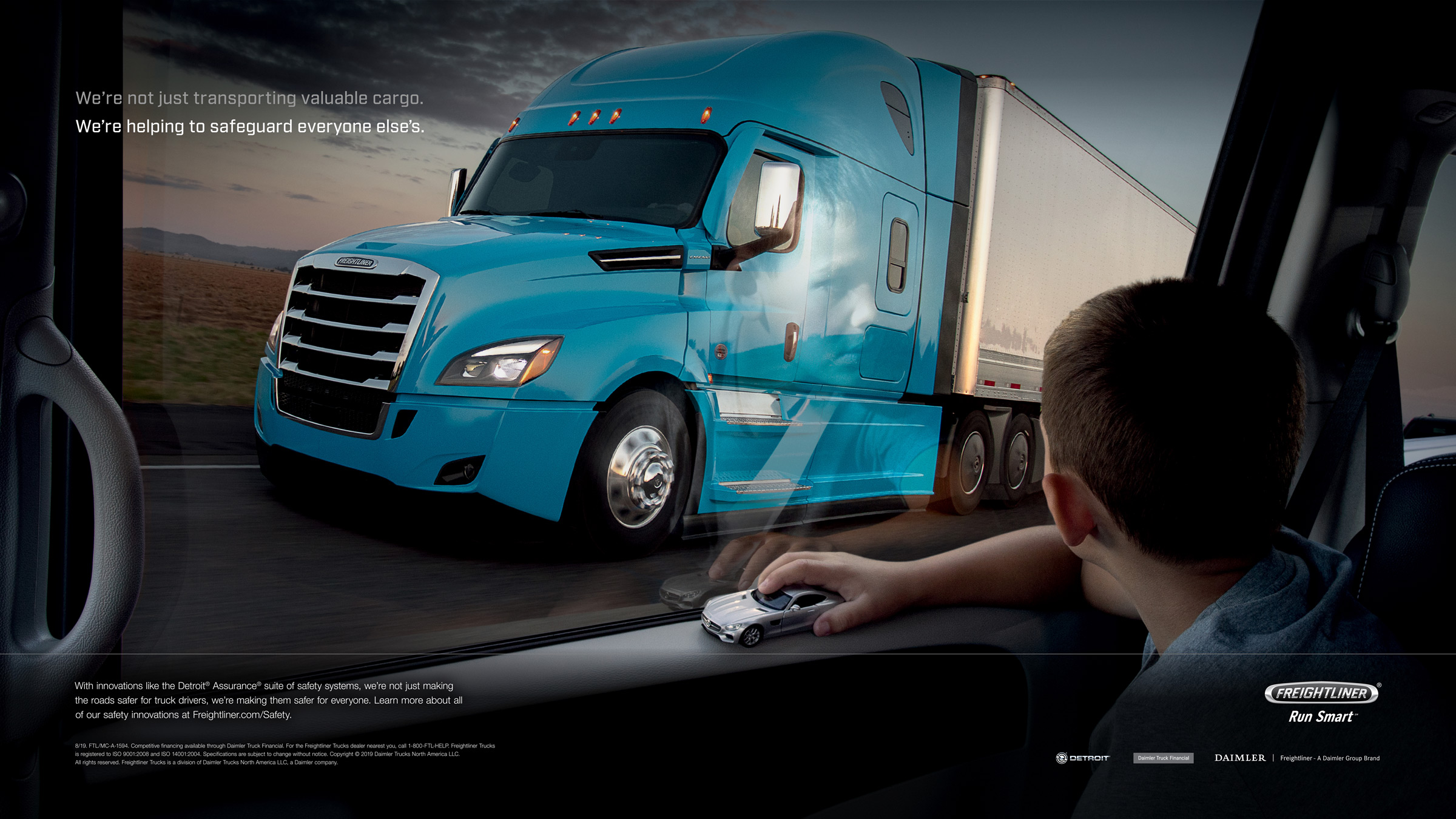 Freightliner safety ad