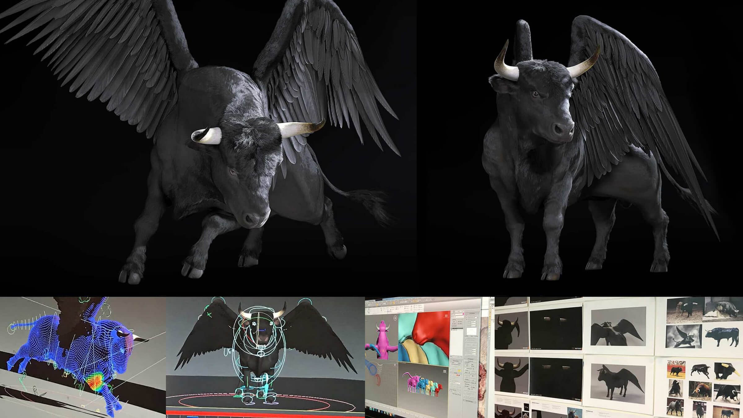 Meritor Run with the Bull campaign CGI character development