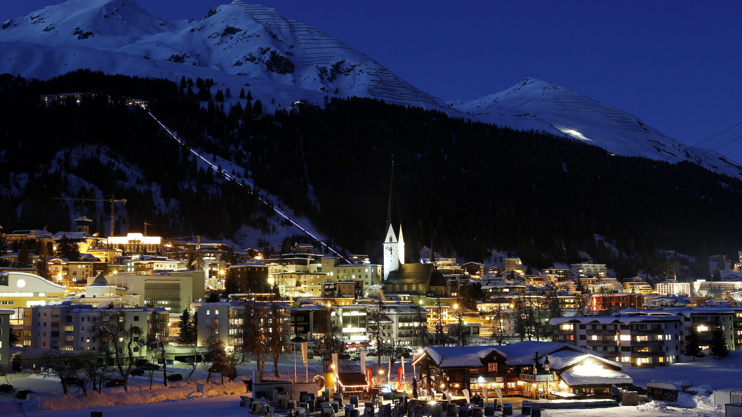 Davos, Switzerland at night