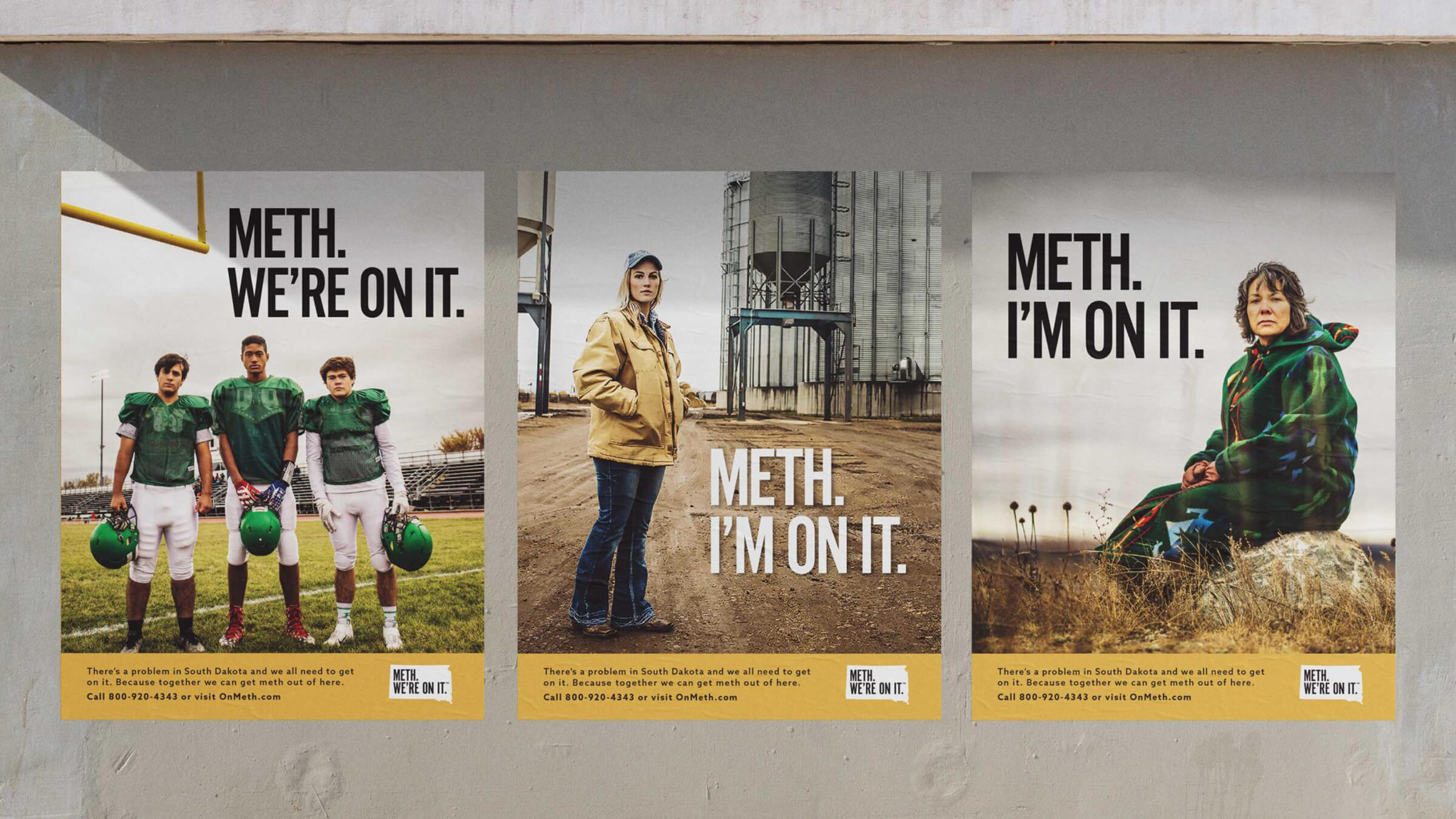 South Dakota Meth We're On It ad campaign posters