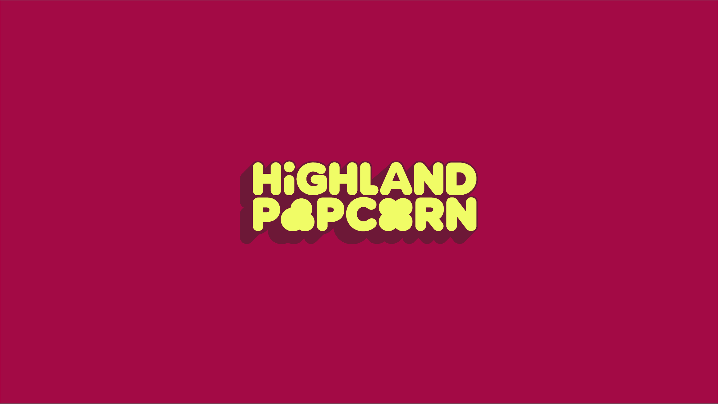 Highland Popcorn typography logo