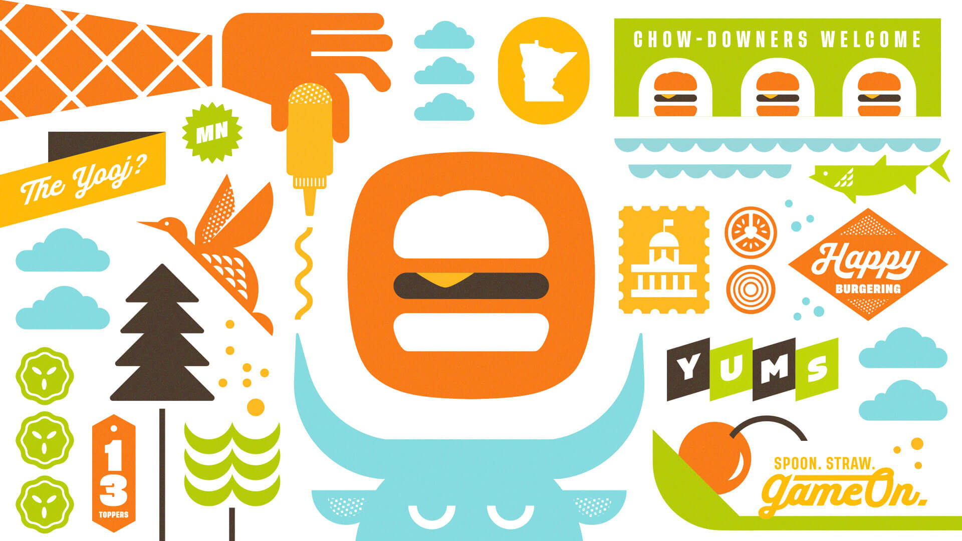 My Burger branding graphics.