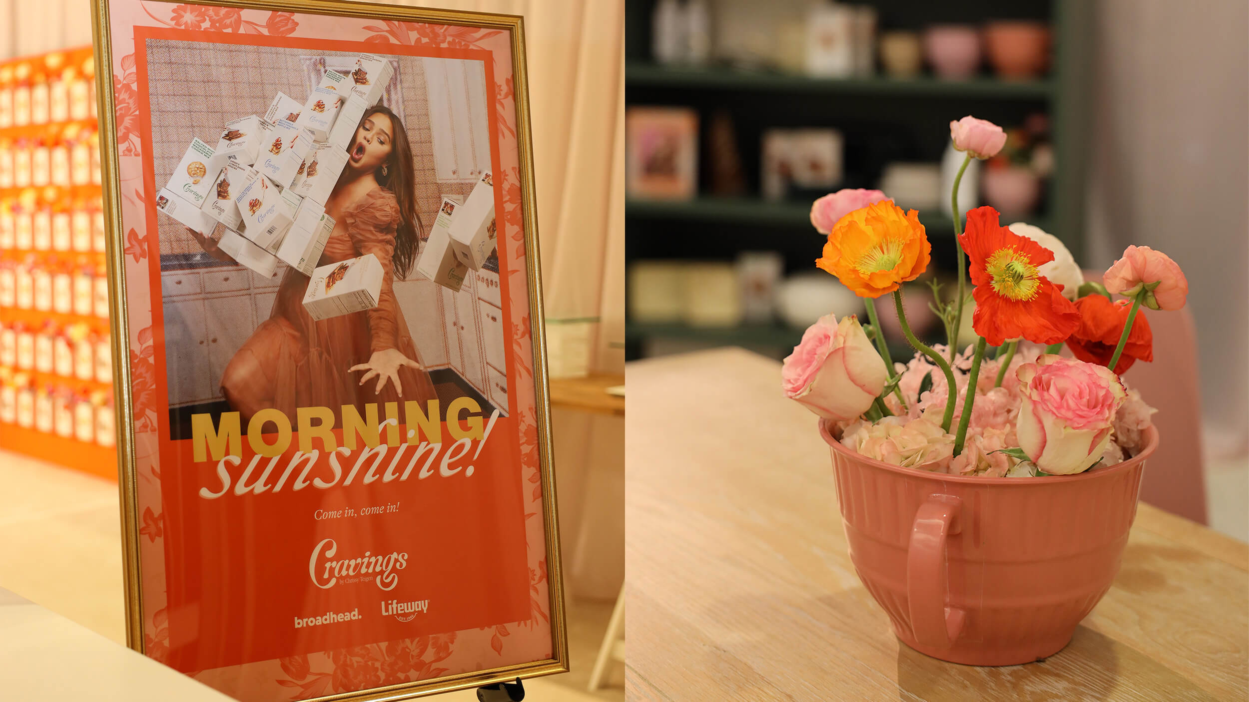 Cravings Brunch signage and design elements